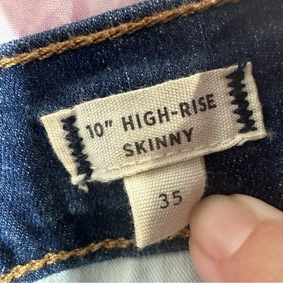 Madewell Jeans 10” High Rise Skinny Women’s Size 35 - Picture 3 of 4